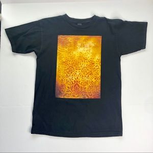 Obey T shirt Black Medium Gold Graphic